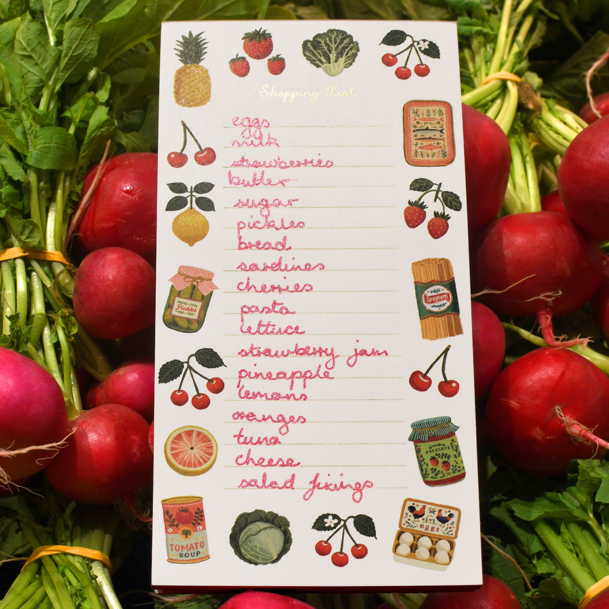 'Fruit and Vegetable' Shopping List Pad