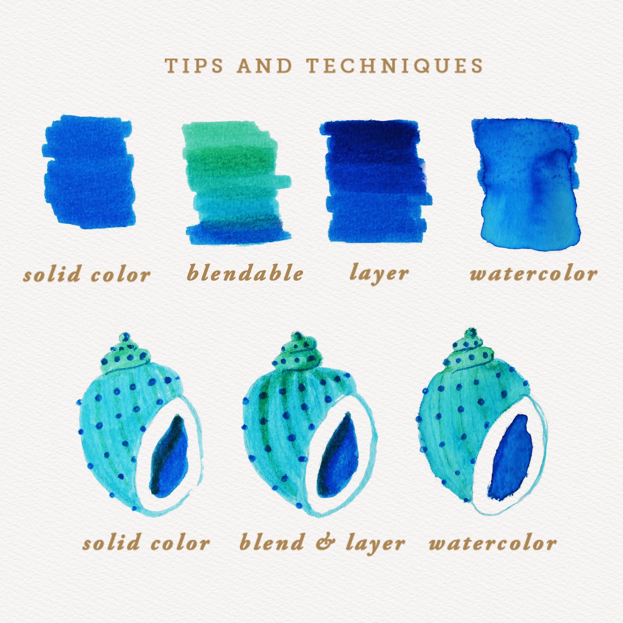 'Coastal' Dual Tip Markers and Sticker Sheets