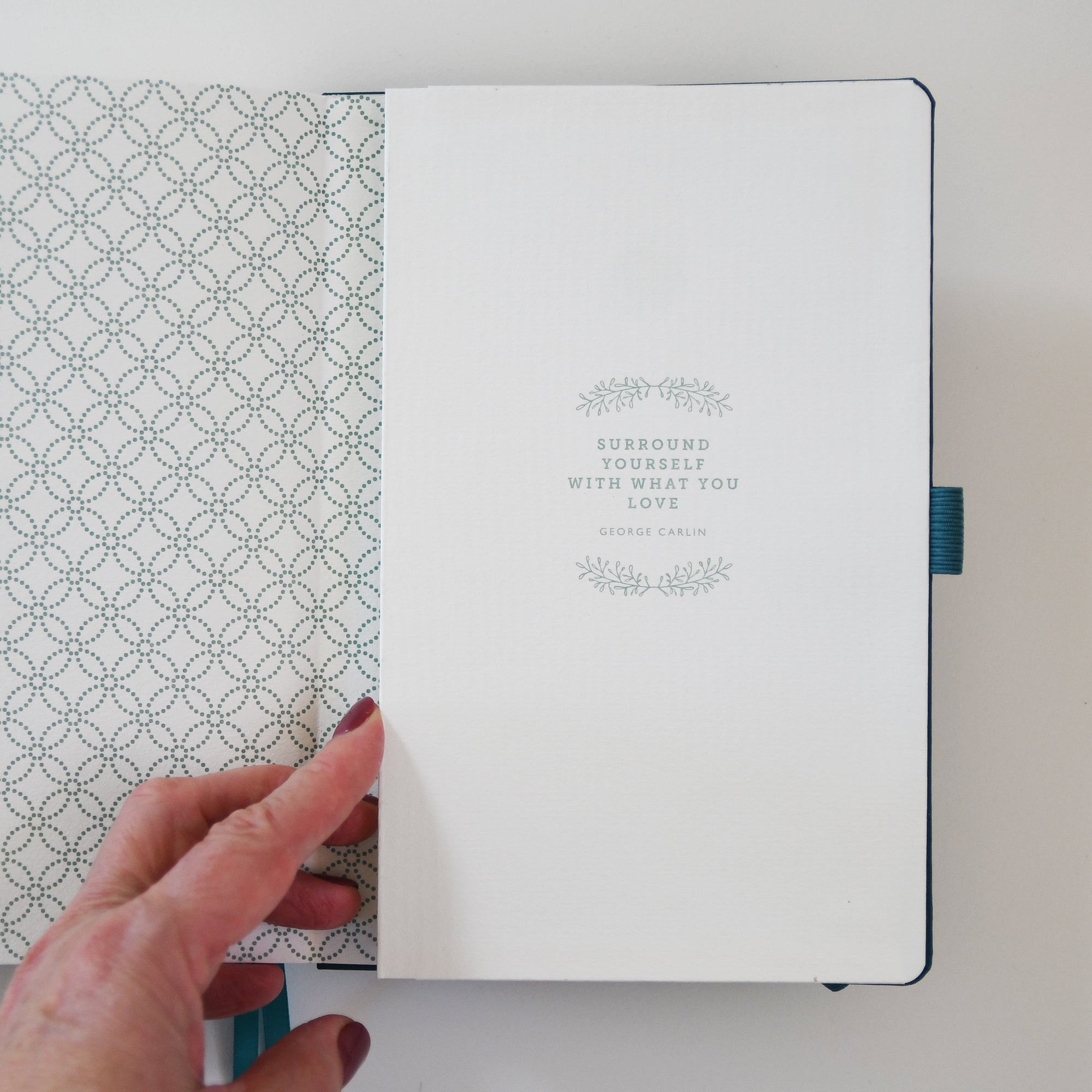 Jungle Green  – Watercolor Dot Grid A5