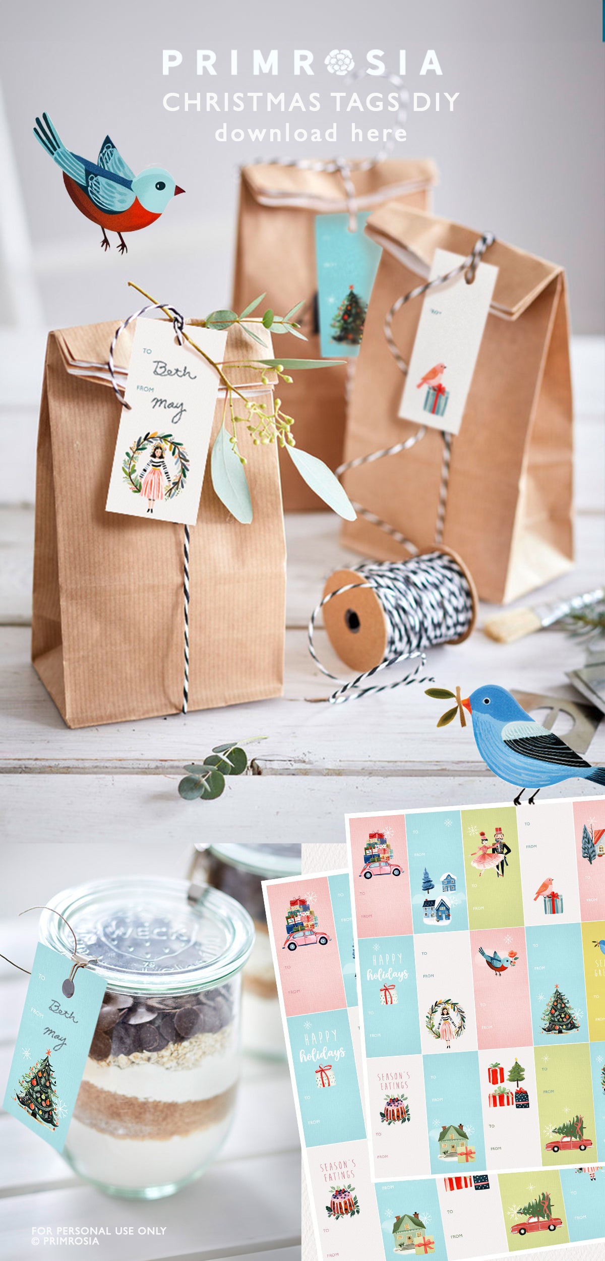 Download free diy Christmas tags