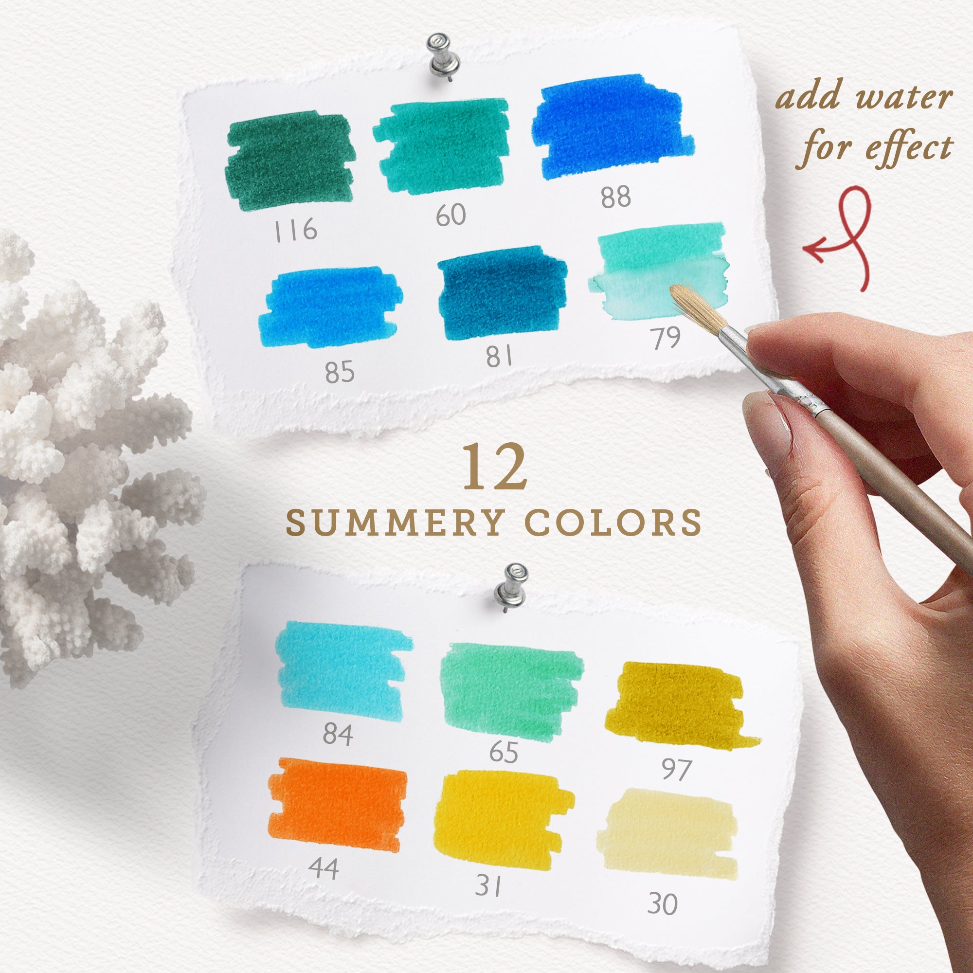 'Coastal' Dual Tip Markers and Sticker Sheets