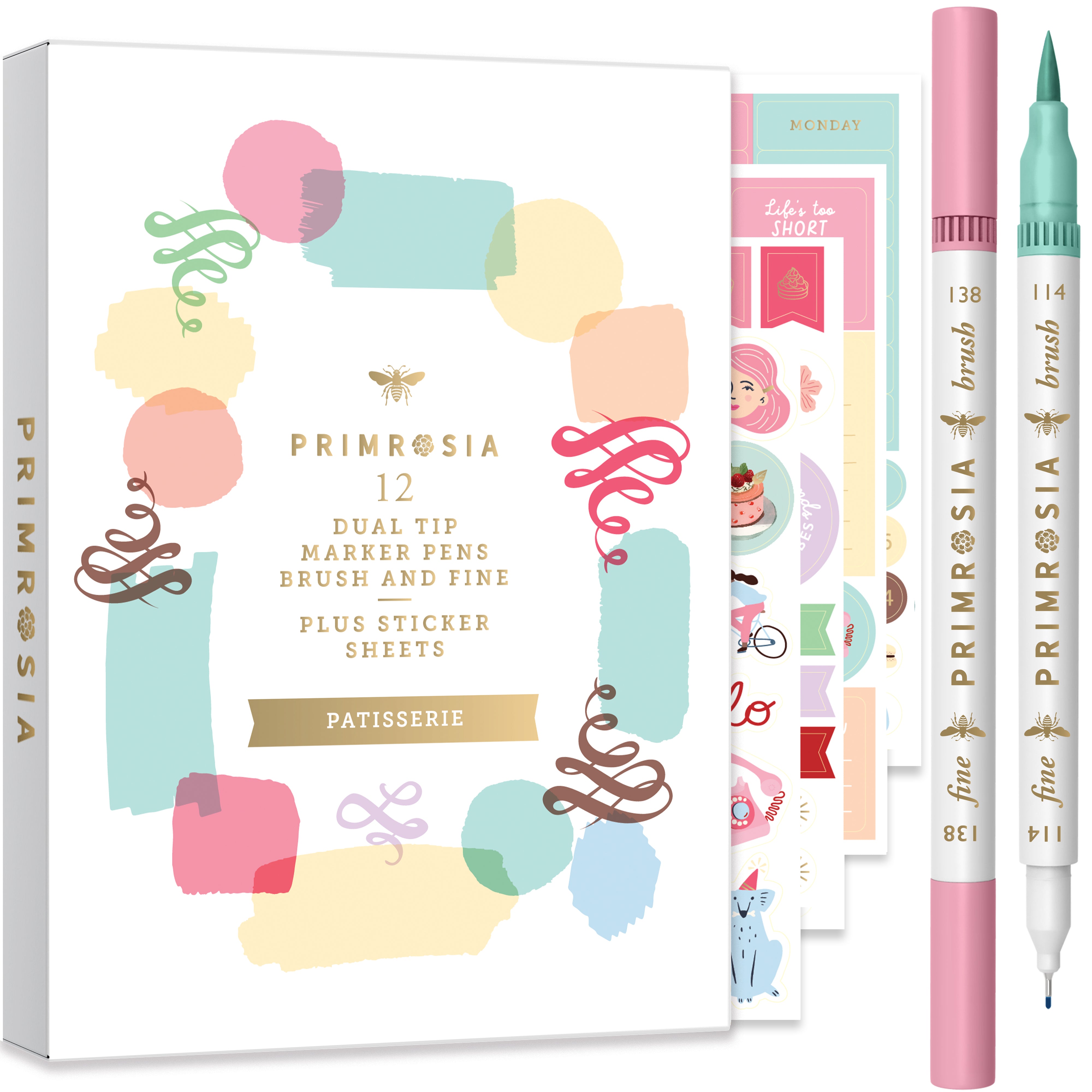 'Patisserie' Dual Tip Markers and Sticker Sheets