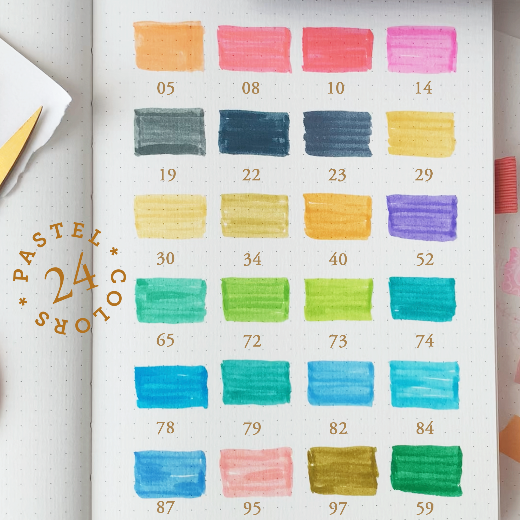 Pastel Dual Tip Markers